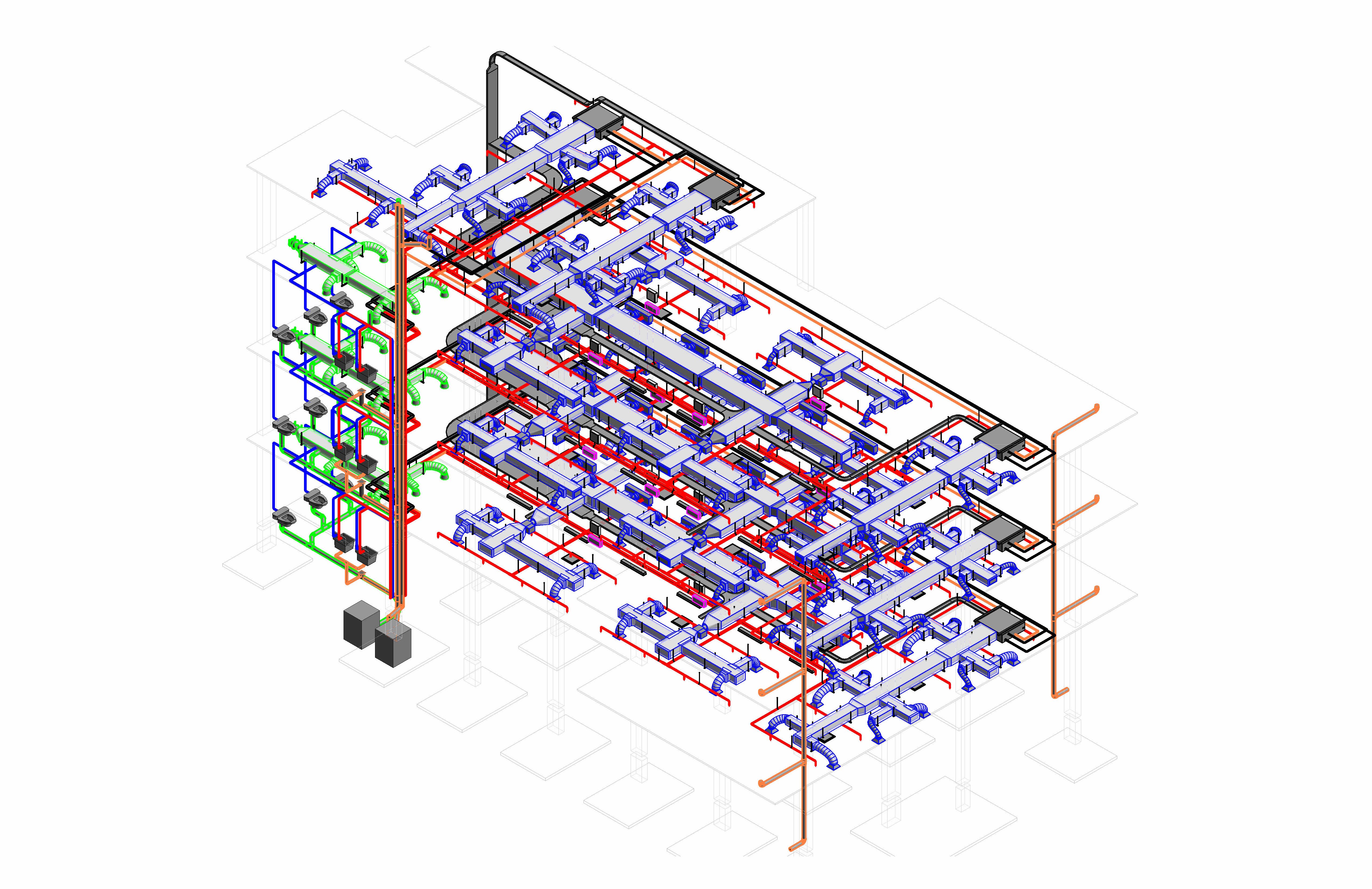 MEP VDC Fire Protection & HVAC Coordination